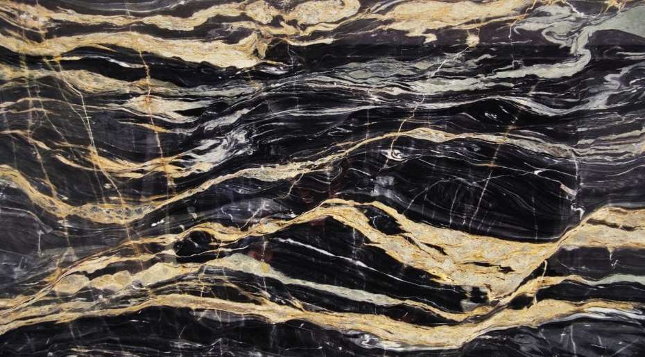 سنگ اسلب چینی فیوژن مشکی طلایی 7 سنگ اسلب چینی فیوژن مشکی طلایی