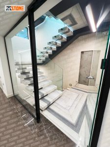 سنگ پله 4 پروژه سنگ پله مجتمع تجاری نیاوران تهران در سه طبقه